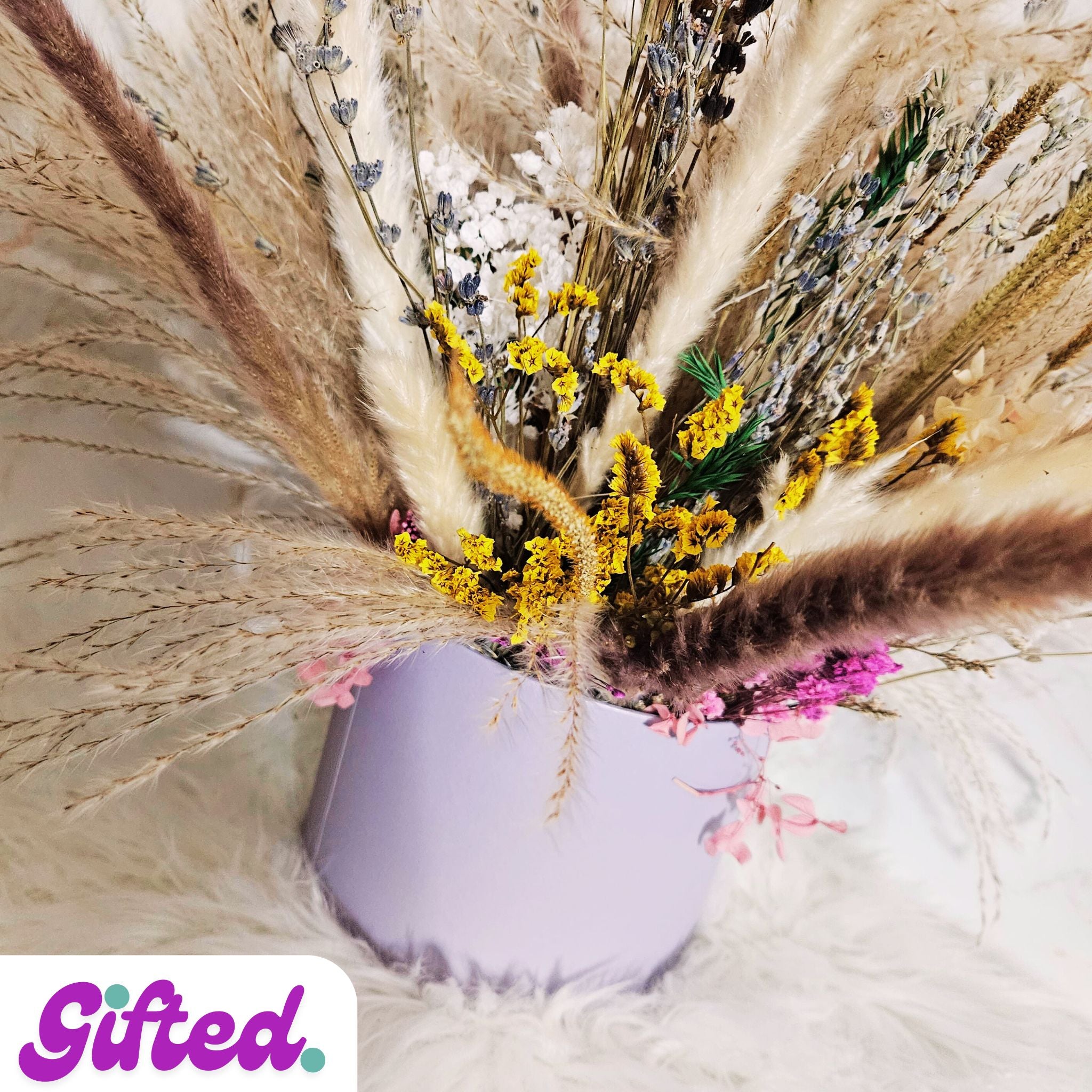 Large Dried Flower Hat Box Bouquet