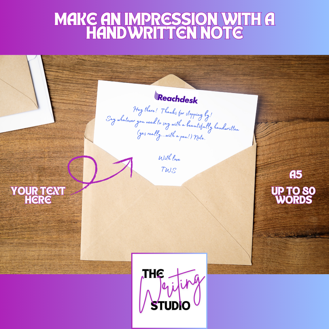 EU: Handwritten A5 Notecard, Single Sided