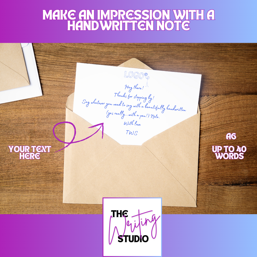 UK: Handwritten A6 Notecard, Single Sided