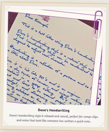 EU: Handwritten A4 Letter, Single Sided