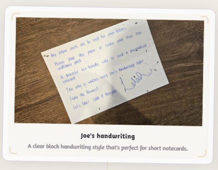 CANADA: Handwritten 3" x 5" Notecard, Single Sided